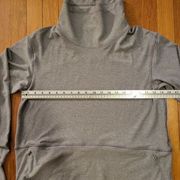 Lululemon Ready to Rulu Heathered Asphalt Grey Pullover Funnel Neck Soft, Sz 8 - Picture 8 of 10